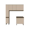 Ver imagem 2 de Lavanderia Modulada 4 Peças com Tampo Connect Bege/Duna/Cristal