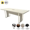 Ver imagem 3 de Mesa de Reunião Pés Metal 2m Cinza Caixa de Tomadas F5