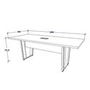 Ver imagem 2 de Mesa de Reunião Pés Metal 2m Cinza Caixa de Tomadas F5