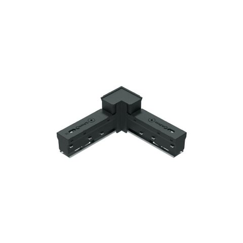 Conector L Horizontal para Trilho de Sobrepor S.Line 24V Preto Stella Bivolt