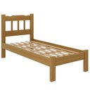 Ver imagem 2 de Cama Solteiro Pérola Madeira Maciça Resistente Nogueira