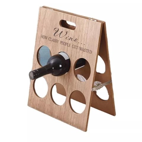 Suporte Premium Bancada Retrátil Adega Vinhos 6 Garrafas