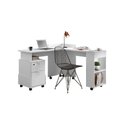 Ver imagem 2 de Mesa de Computador em L Office Alessa 1 e 2 Lukaliam Móveis Branco Branco