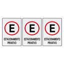 Ver imagem 1 de Combo 3 Placas De Sinalização Estacionamento Privativo 20x30 Acesso - P-3 F9e