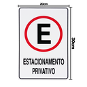 Ver imagem 2 de Combo 3 Placas De Sinalização Estacionamento Privativo 20x30 Acesso - P-3 F9e