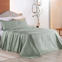 Ver imagem 4 de Colcha Queen Home Paris com Bordado Inglês Micropercal 300 Fios Toque de Algodão 3 Peças - Verde - 1