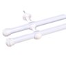 Varão de Cortina Duplo 4 Metros 19mm x 19mm Branco - 1