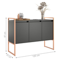 Ver imagem 4 de Jogo Buffets Vila Boreal 2 e 3 Portas Industrial Preto