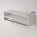 Ver imagem 2 de Arara Suspensa Cabideiro para Roupas com Nicho para Bolsas e Sapatos - 100 X 30 Cm