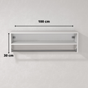 Ver imagem 4 de Arara Suspensa Cabideiro para Roupas com Nicho para Bolsas e Sapatos - 100 X 30 Cm