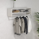 Ver imagem 5 de Arara Suspensa Cabideiro para Roupas com Nicho para Bolsas e Sapatos - 100 X 30 Cm