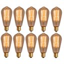 Ver imagem 1 de Kit 10x Lâmpada Retrô St64 Carbono Dimerizável Âmbar 40w 110v