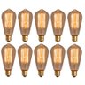 Kit 10x Lâmpada Retrô St64 Carbono Dimerizável Âmbar 40w 110v - 1