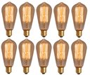 Ver imagem 1 de Kit 10x Lâmpada Retrô St64 Carbono Dimerizável Âmbar 40w 110v