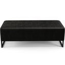 Ver imagem 6 de Kit 02 Puffs Decorativo Sala de Estar Bali W01 Base Ferro 120x50 cm Couríssimo Preto - Lyam Decor