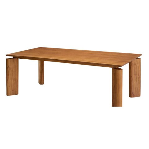 Mesa Nala 220cm Tampo Laminado Canto Moeda Moderna Mobília