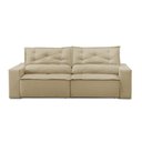 Ver imagem 6 de Sofá Retrátil e Reclinável 2 lugares com Molas 1,50m Livia Suede Bege Adonai Estofados