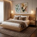 Ver imagem 1 de Cama Casal/Queen com Cabeceira e Mesa de Apoio Samambaia CabeCasa MadeiraOriginals