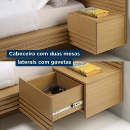 Cama Casal/Queen com Cabeceira e Mesa de Apoio Samambaia CabeCasa MadeiraOriginals - 5 Cama Casal/Queen com Cabeceira e Mesa de Apoio Samambaia CabeCasa MadeiraOriginals - 5