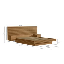 Cama Casal/Queen com Cabeceira e Mesa de Apoio Samambaia CabeCasa MadeiraOriginals - 4 Cama Casal/Queen com Cabeceira e Mesa de Apoio Samambaia CabeCasa MadeiraOriginals - 4