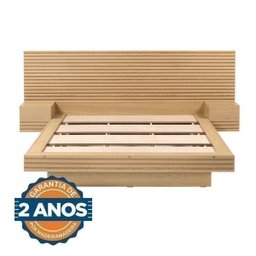 Cama Casal/Queen com Cabeceira e Mesa de Apoio Samambaia Cabecasa Madeiramadeira - 8