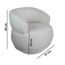 Poltrona Organica Decorativa Boucle Ondara Base Fixa Cor Areia - 2