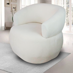 Poltrona Organica Decorativa Boucle Ondara Base Fixa Cor Areia - 3