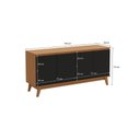 Ver imagem 7 de Aparador Kappesberg 4 Portas Canela/preto Fosco 156cm