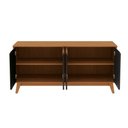 Ver imagem 4 de Aparador Kappesberg 4 Portas Canela/preto Fosco 156cm
