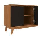 Ver imagem 2 de Aparador Kappesberg 4 Portas Canela/preto Fosco 156cm