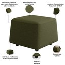 Ver mais imagens de Poltrona Decorativa Orgânica Morelo com Puff para Sala Living M05 Linho Verde - Lyam Decor