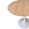 Mesa de Jantar Tulipa Saarinen Redonda 90cm Base Branca Tampo Jade Modelar Art Moveis - 4