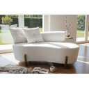 Ver imagem 2 de Namoradeira Sofá Feijão Luna 130cm Orgânica Couro