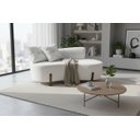 Ver imagem 1 de Namoradeira Sofá Feijão Luna 130cm Orgânica Couro