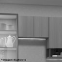 Ver imagem 5 de Armário Aéreo Geladeira 100% MDF 60 cm 2 Portas Lótus Carvalho/Verde