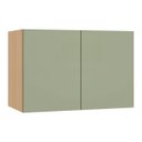 Ver imagem 1 de Armário Aéreo Geladeira 100% MDF 60 cm 2 Portas Lótus Carvalho/Verde
