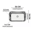 Ver imagem 3 de Cuba Retangular Standard Tramontina Inox 56x34