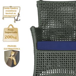 2 Sofás Área Externa Igapó Alumínio Pintura Marrom Corda Náutica Estofado Impermeável 10 - 4 2 Sofás Área Externa Igapó Alumínio Pintura Marrom Corda Náutica Estofado Impermeável 10 - 4
