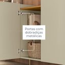 Ver imagem 7 de Buffet Aparador 4 Portas com Bandeja Integrada Pés em Dourado 149,5cm Cais Bege