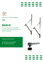 Ver imagem 5 de Kit Dois Pares Janela Maxim Ar - Braço 25cm - C/ Fecho - Alumínio Natural