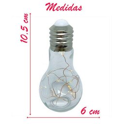 Varal Cordão Fio de Luzes 10 Lâmpadas 220v Led 4,6m Foco Incandescente Luz Branca Natal Enfeite - 5