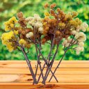 Ver imagem 2 de Kit 10 Plantas Artificial Mamonas Decoração para Jardim 70cm