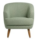Ver imagem 5 de Poltrona Decorativa Tamara Pés Madeira Linho Verde Claro - Nexta Casa