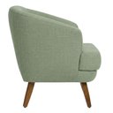 Ver imagem 6 de Poltrona Decorativa Tamara Pés Madeira Linho Verde Claro - Nexta Casa