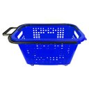 Ver imagem 3 de Kit 5 Cestas de Compras com Rodas 40l Azul