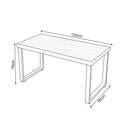 Ver mais imagens de Mesa Industrial Bernardo Madeira Maciça C- Ferragem Preta 1,20m Marrom