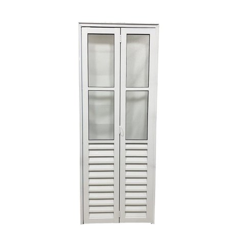 Porta Camarão Palheta Alumínio Branco com Vidro Linha Veneza:Esquerda/210 x 70