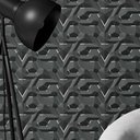 Ver imagem 1 de Papel de Parede Efeito Gesso 3D Labirinto Preto Fios Brancos Autocolante Lavável