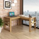 Ver imagem 1 de Mesa para Escritório Angular Amêndoa Tecnomobili Me4145