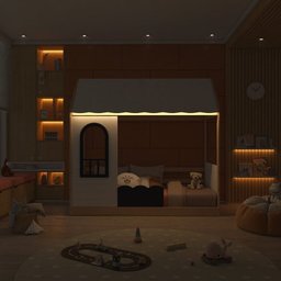 Conjunto Cama Montessoriana Reversível Casinha Telhado, Led, Janela, Grade New Garden Casatema - 2